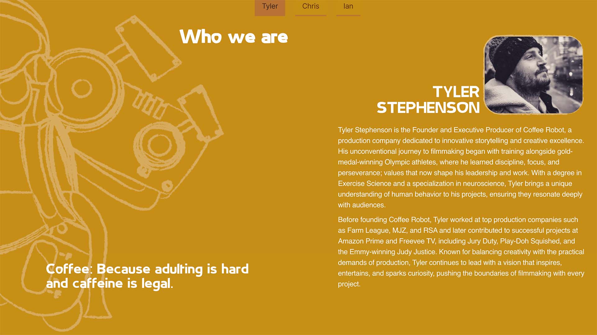 Coffee Robot_Bio Screen_Tyler